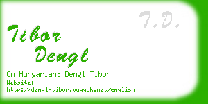 tibor dengl business card